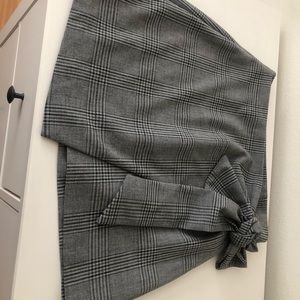WILFRED wool plaid skirt with side bow LIKE NEW